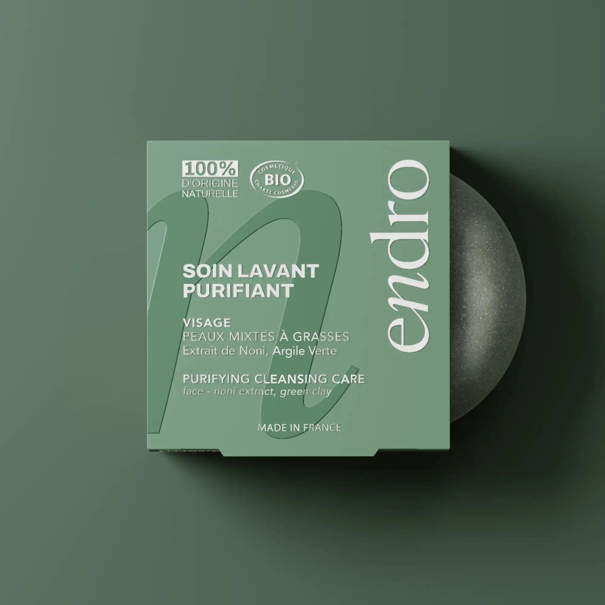 endro-soin-lavant-purifiant-bio-visage-solide-argile-verte image 1