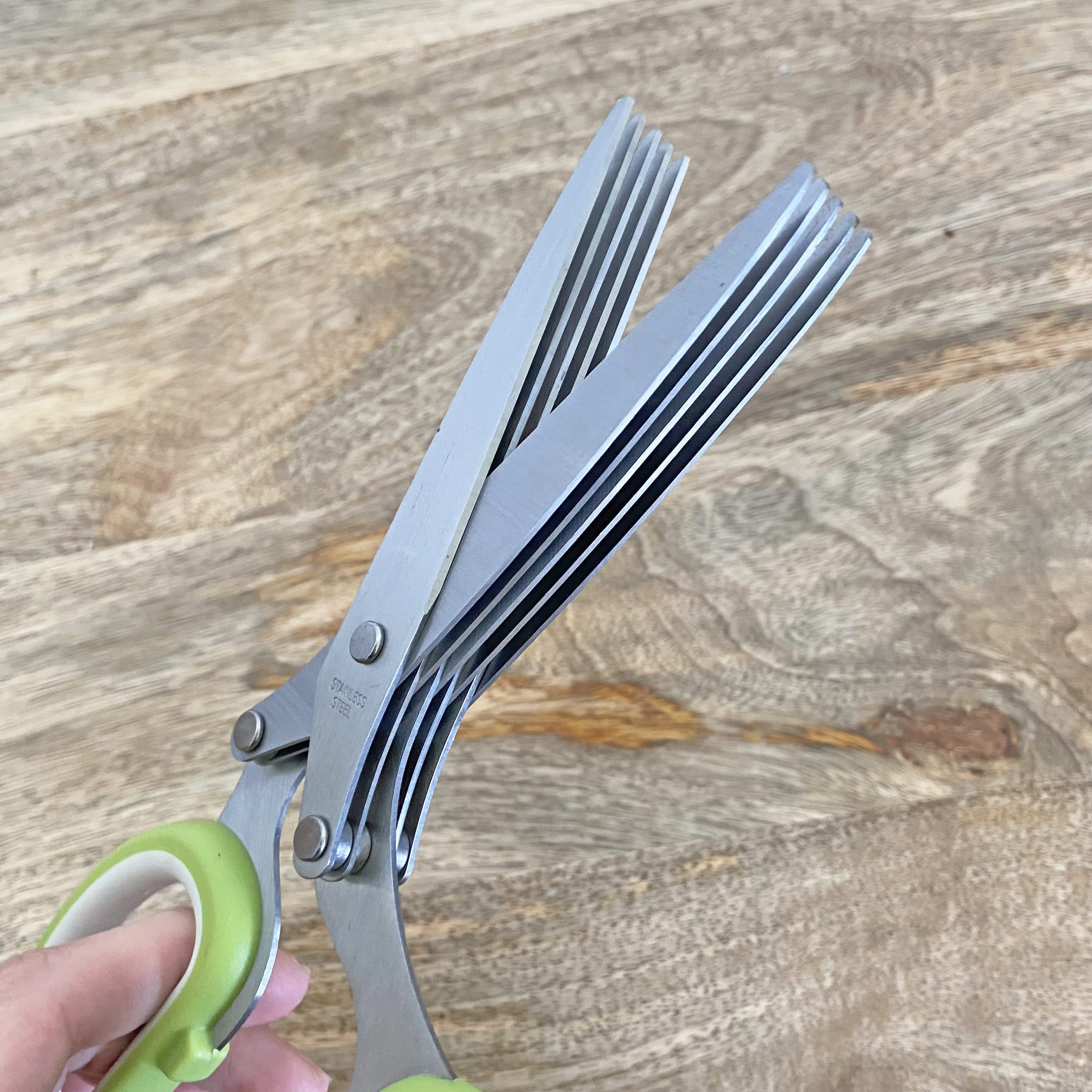ciseaux-fines-herbes-5-lames-acier-20-cm-avec-peigne image 2