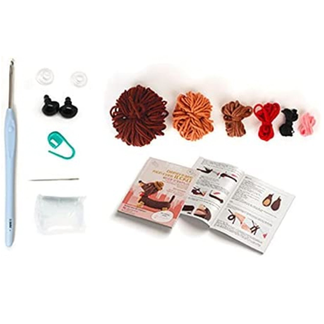 mes-courses-en-vrac-kit-amigurumi-chien-teckel-crochet-18-cm image 3