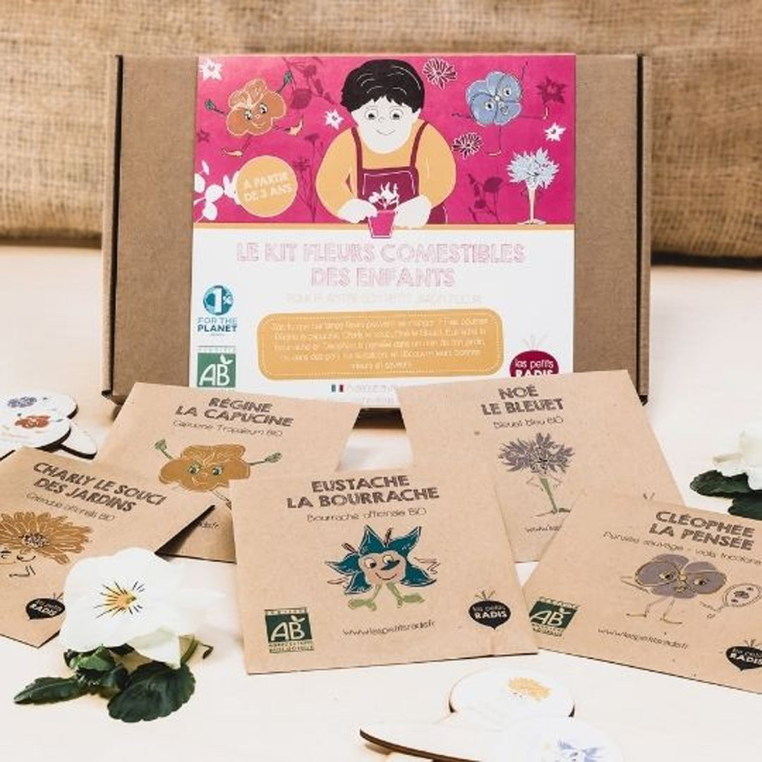 les-petits-radis-kitkippousse-kit-fleurs-comestibles-bio image 1