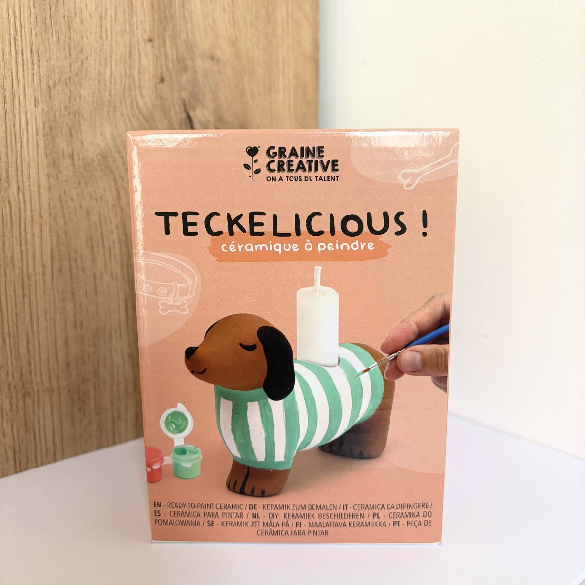 graine-cr-ative-c-ramique-peindre-teckel-kit-d-co-5-couleurs image 1