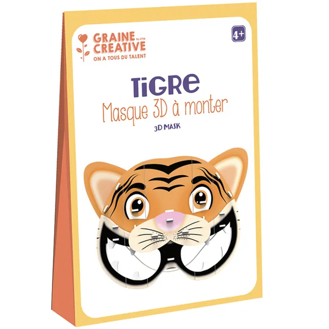 mes-courses-en-vrac-kit-cr-atif-tigre-masque-3d-carton image 1
