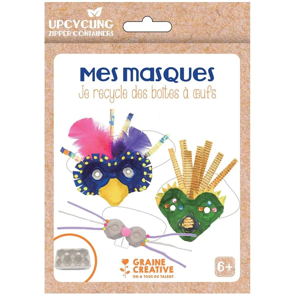 mes-courses-en-vrac-masques-boite-oeufs-recycl-s-kit-cr-atif-enfant image 1