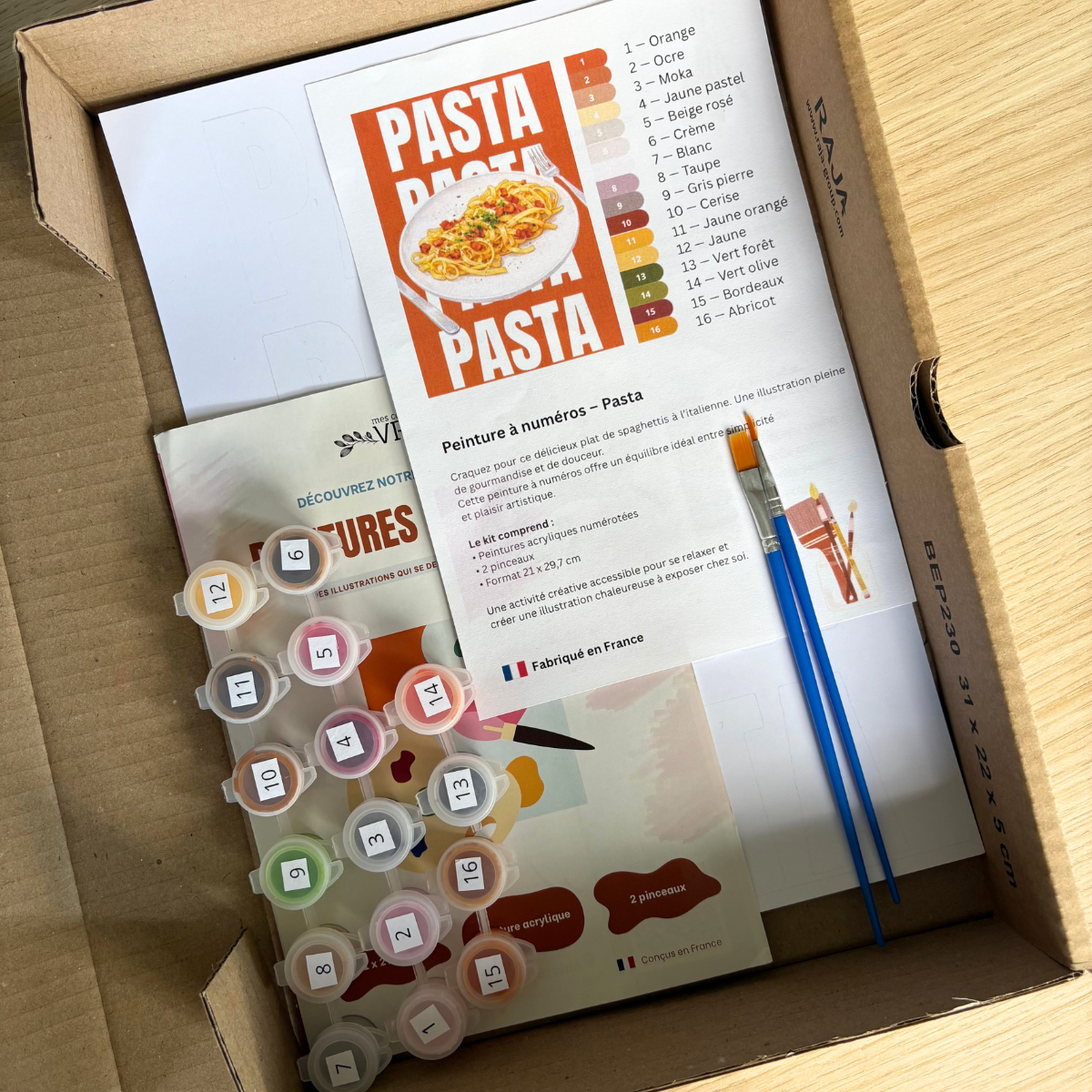 peinture-au-num-ro-pasta-kit-tableau-cuisine-a4-d-butant image 3