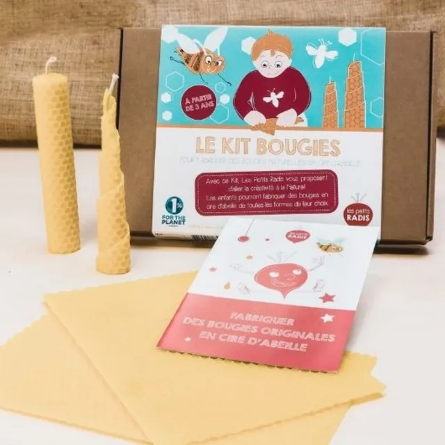 les-petits-radis-kitkipousse-kit-bougies-cire-d-abeille image 1