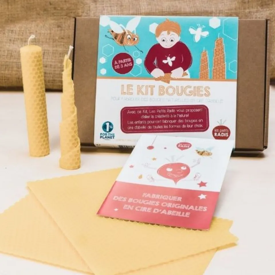 les-petits-radis-kitkipousse-kit-bougies-cire-d-abeille image 1