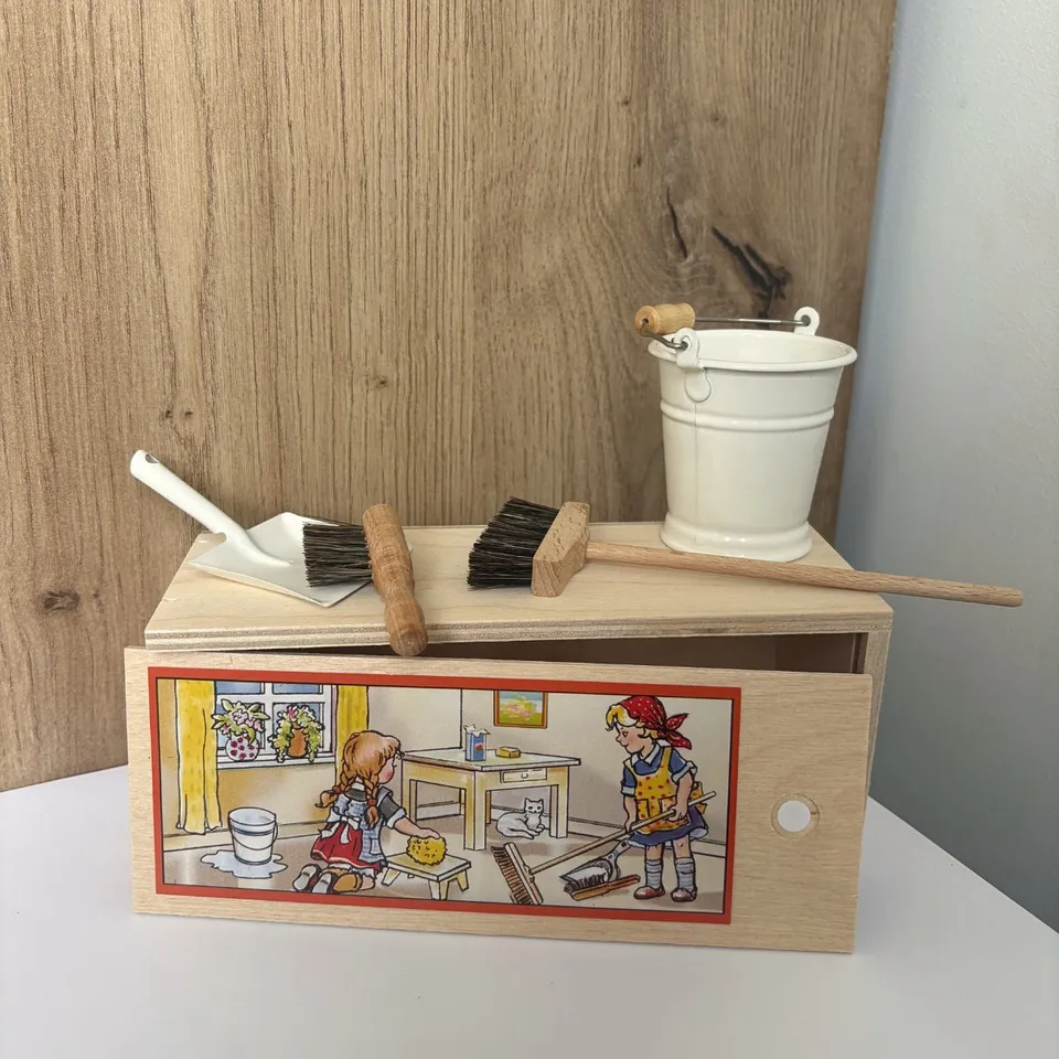 mes-courses-en-vrac-set-poussi-re-poup-e-miniature-m-nage-bois-4-pi-ces image 1