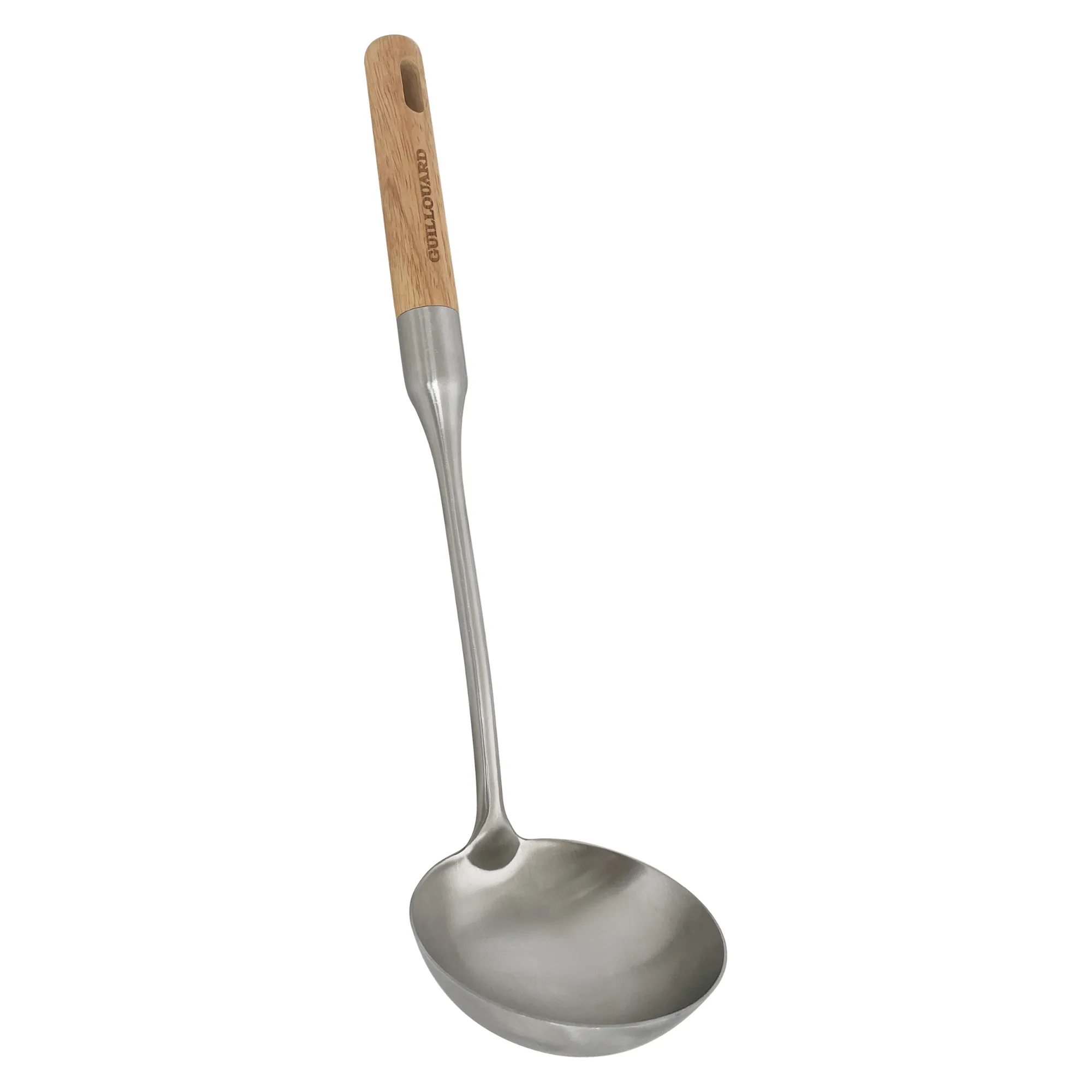 guillouard-luciole-louche-inox-9-cm-manche-h-tre-35-cm image 1