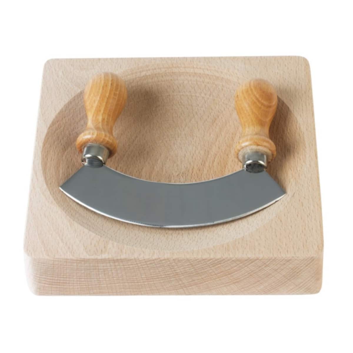 pack-hachoir-demi-lune-14-cm-bol-persillade-bois-herbes image 1