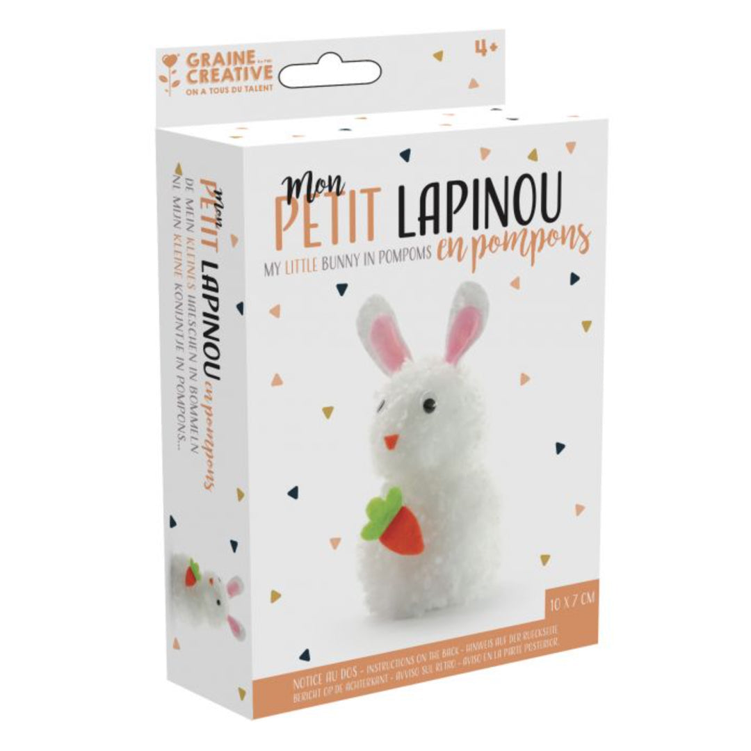 mes-courses-en-vrac-kit-lapinou-pompons-peluche-10-cm image 1