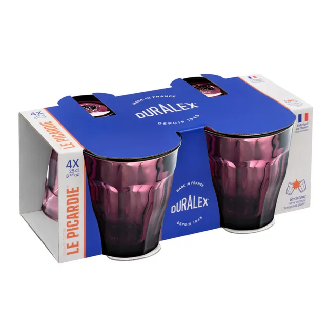 duralex-picardie-verre-prune-250-ml-lot-4-empilable image 1