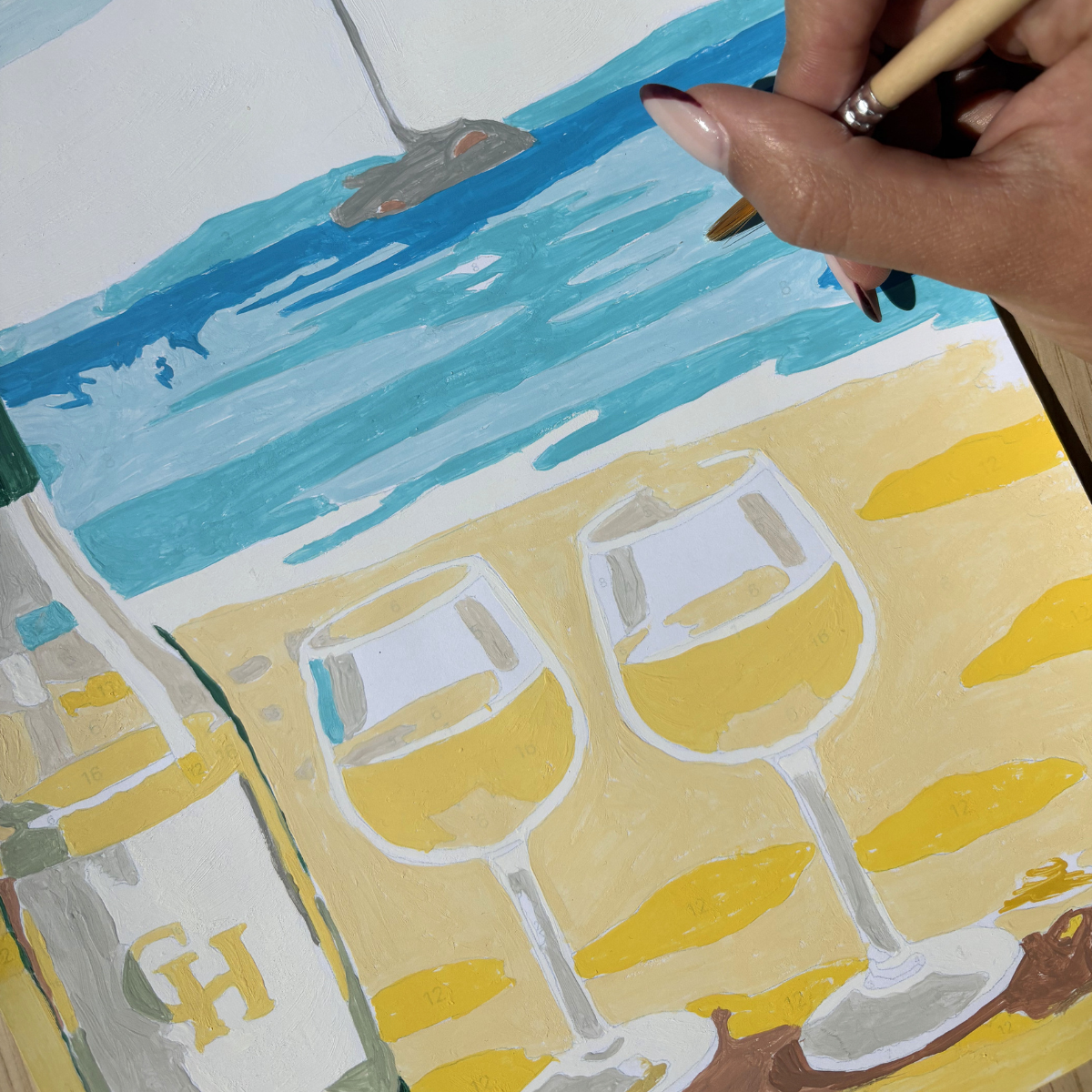 mes-courses-en-vrac-peinture-au-num-ro-un-verre-la-plage-a4 image 6