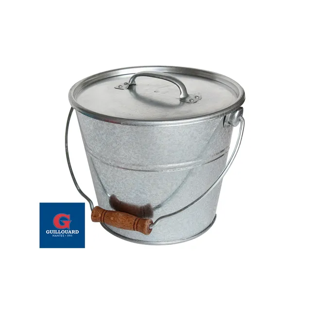 guillouard-luciole-seau-cendres-5l-acier-galvanis-couvercle image 1