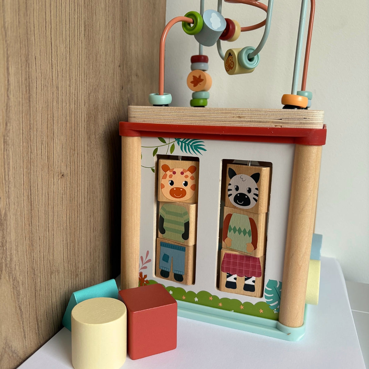 smallfoot-jungle-friends-cube-de-motricit-bois-animaux-jungle image 3