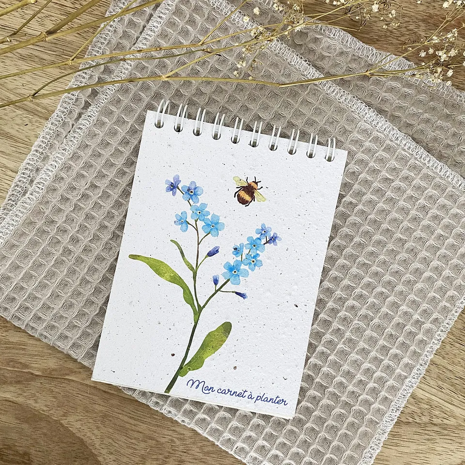 carnet-ensemenc-planter-abeille-40-pages-9x12cm image 1