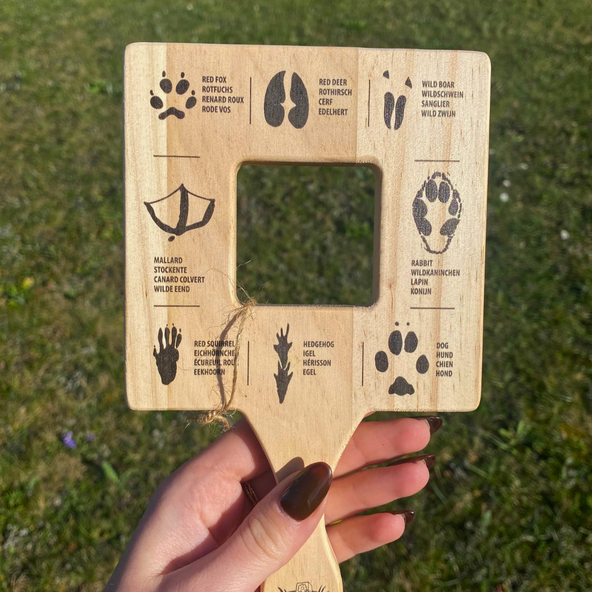 esschert-design-cadre-explorateur-traces-d-animaux-jeu-bois image 2