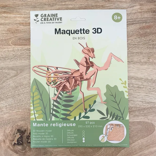 mes-courses-en-vrac-maquette-bois-mante-religieuse-27-pcs image 1
