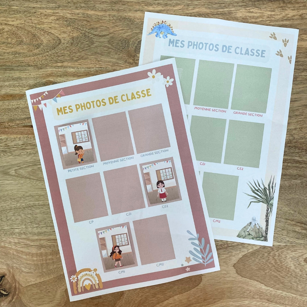 mes-courses-en-vrac-routines-mes-photos-de-classe-tableau-souvenir-fleurie image 2