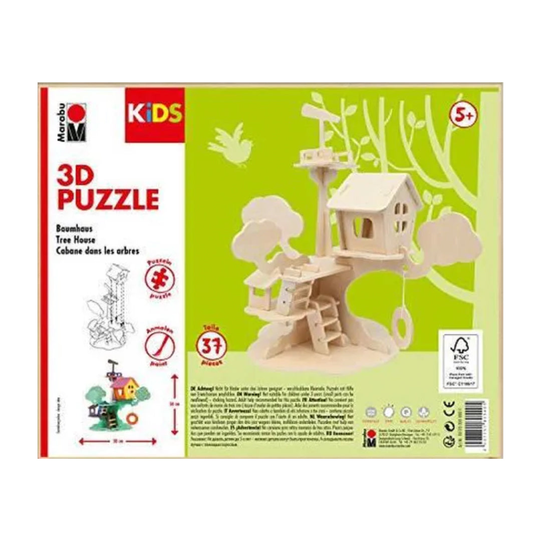puzzle-3d-bois-cabane-dans-les-arbres-37-pi-ces-26-cm image 3