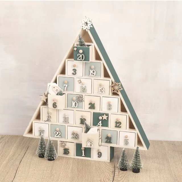 calendrier-avent-sapin-bois-kit-d-coratif-personnaliser image 1