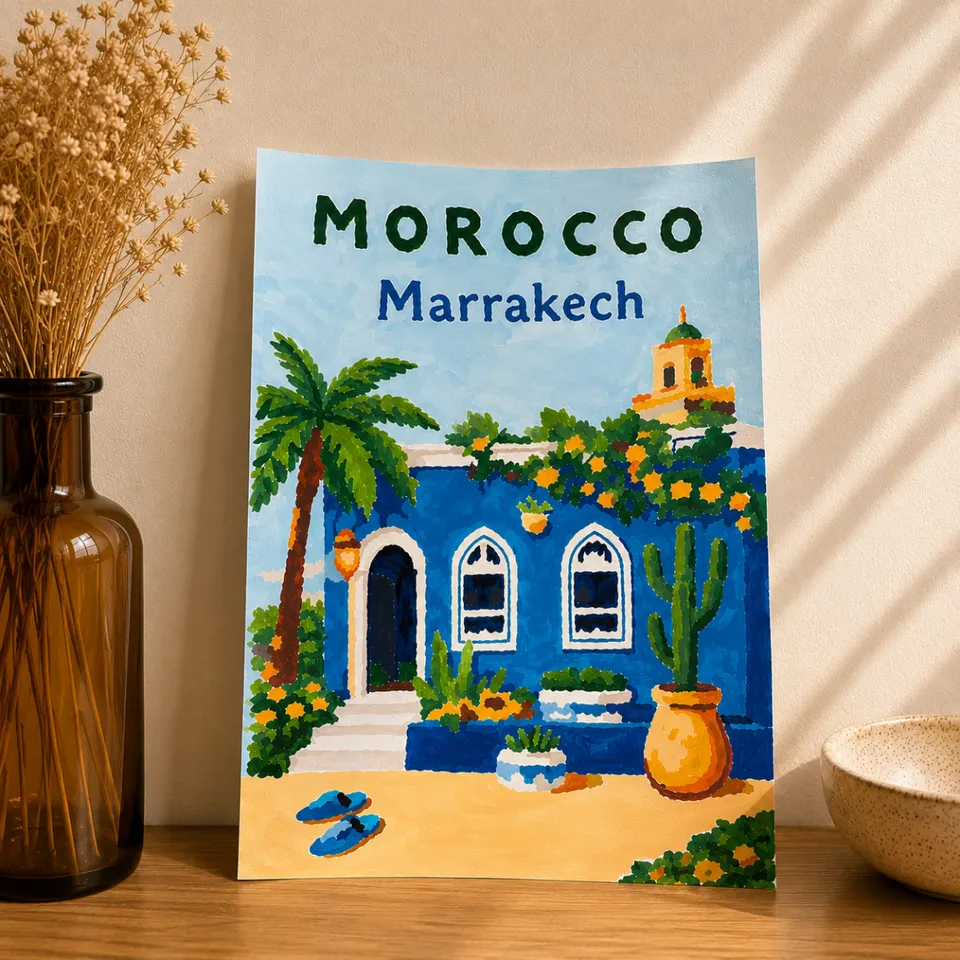 mes-courses-en-vrac-peinture-au-num-ro-marrakech-kit-d-tente image 1