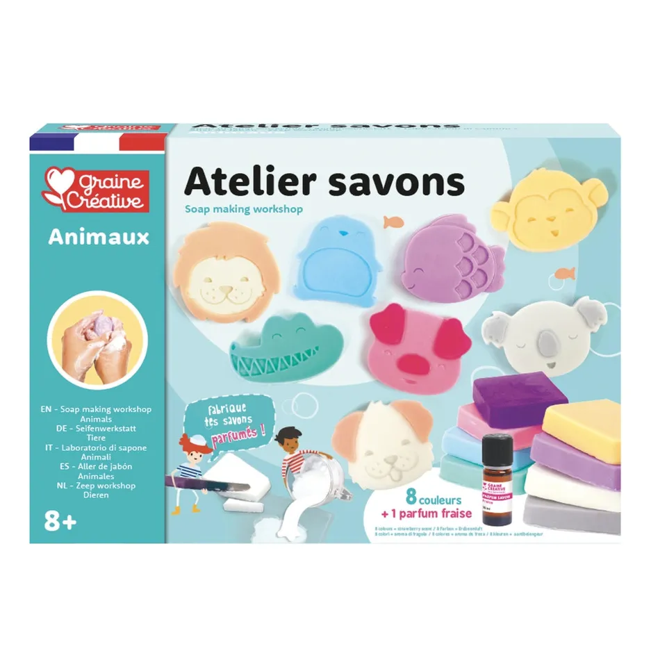 coffret-comptoir-des-savons-animaux-diy-enfant-fraise image 1
