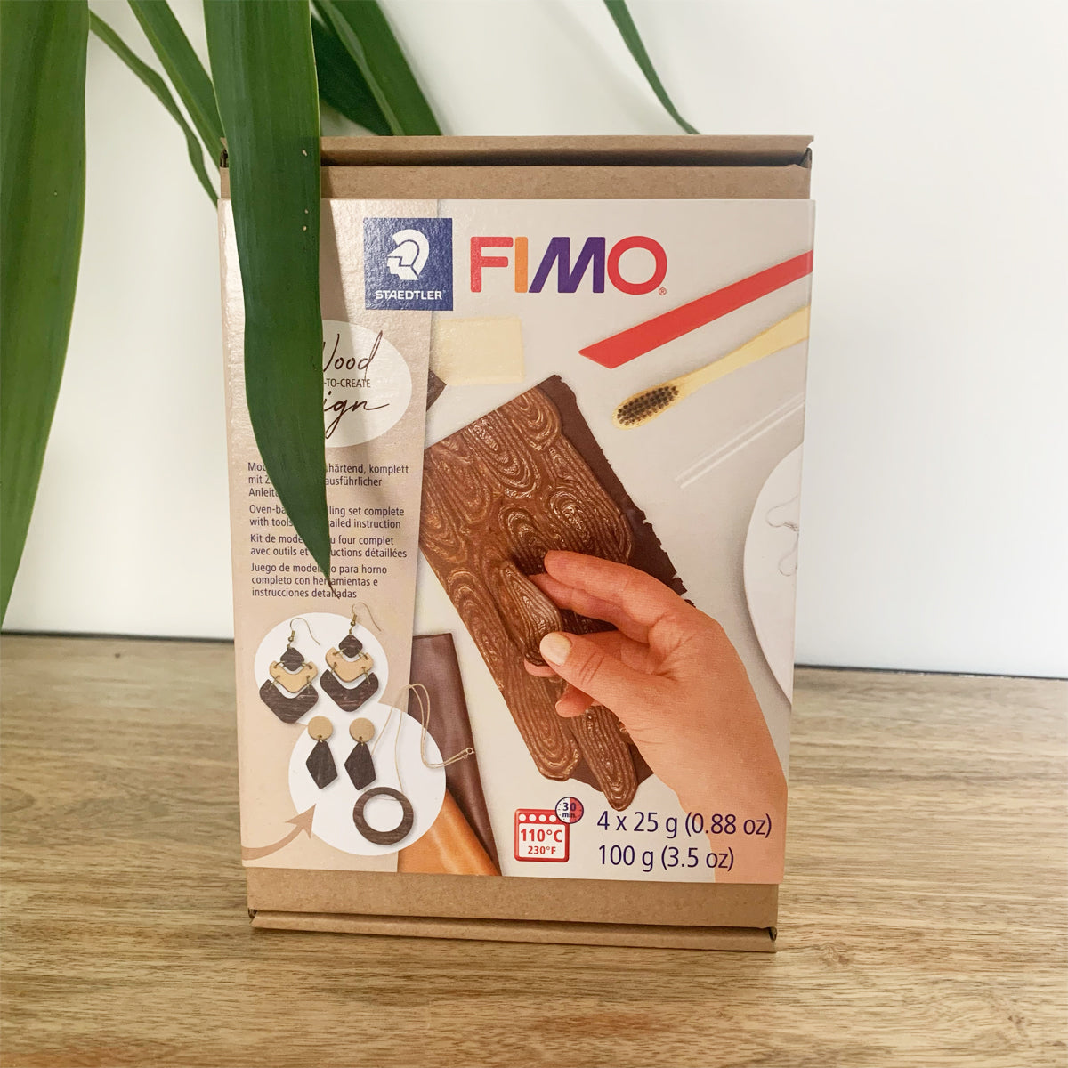 mes-courses-en-vrac-fimo-kit-modelage-bijoux-effet-bois-marron image 1
