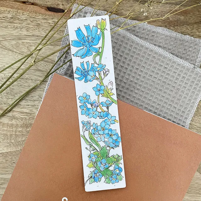 growing-paper-marque-page-ensemenc-bleu-fleurs-champs image 1