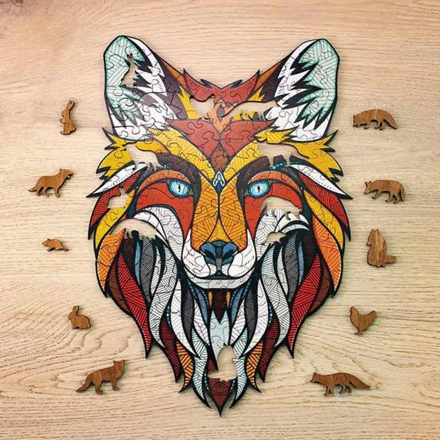 graine-cr-ative-puzzle-renard-puzzle-en-bois-141-pi-ces image 1