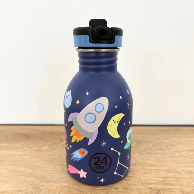 24-bottles-space-friends-gourde-enfant-inox-250-ml-bleue image 1