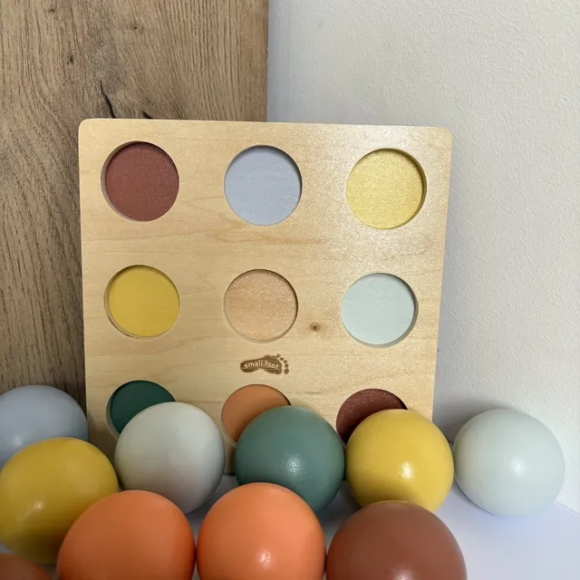 smallfoot-jeu-veil-bois-tri-montessori-boules-color-es image 1