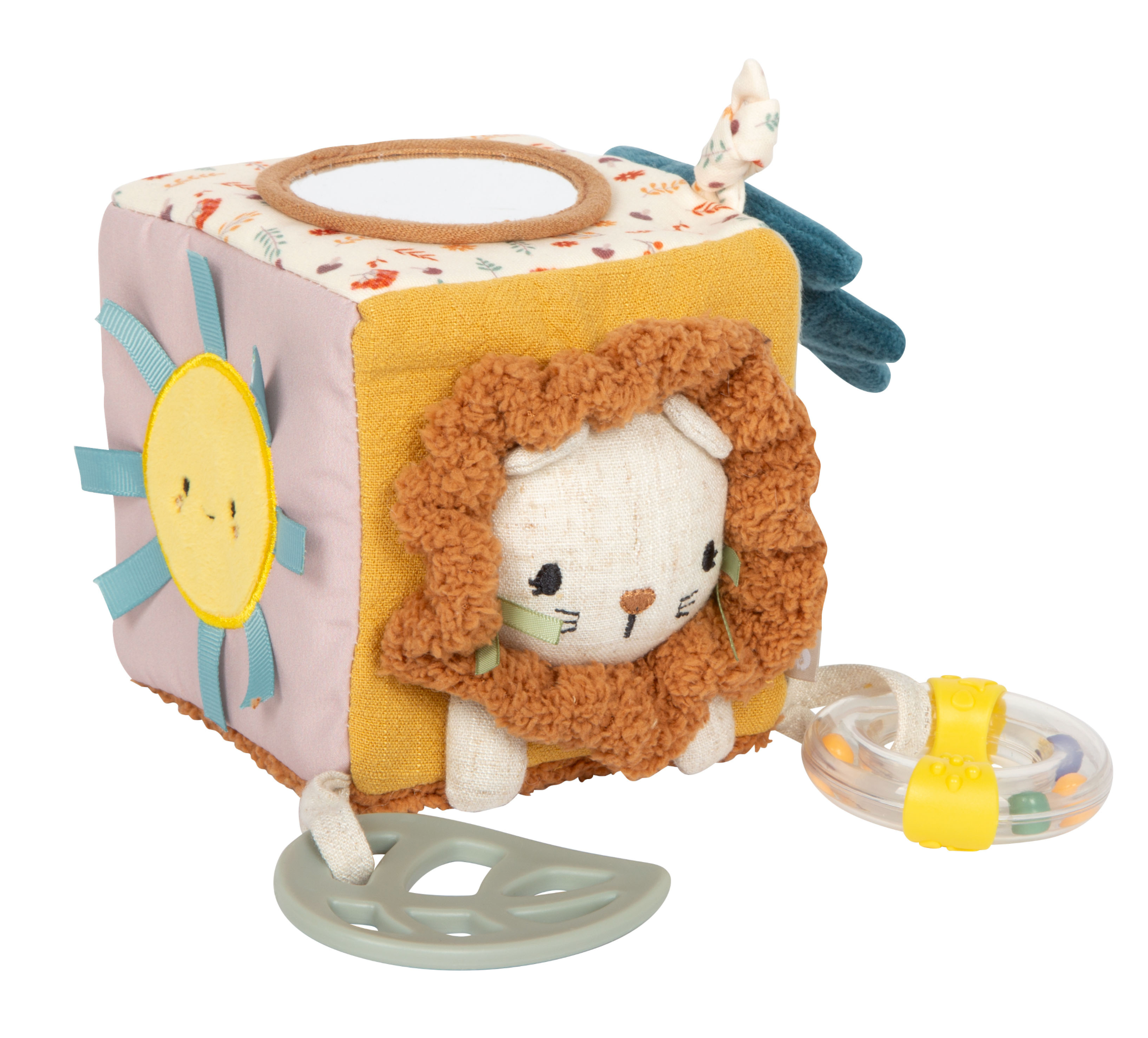 small-foot-cube-d-veil-sensoriel-tissu-petit-lion-11-cm image 6