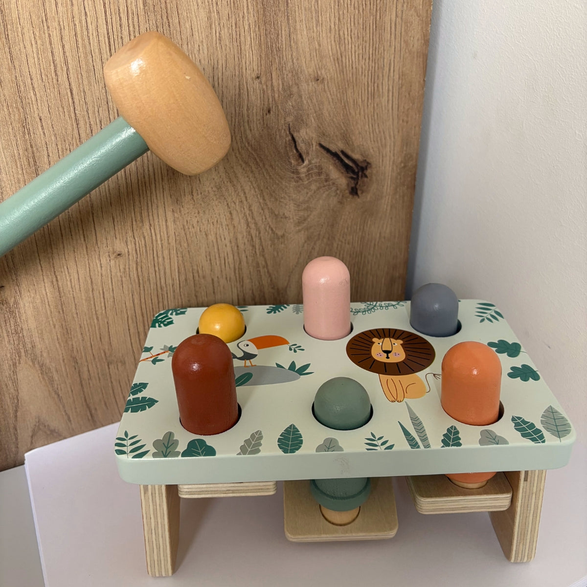 mes-courses-en-vrac-jeux-banc-marteler-safari-bois-enfant image 7
