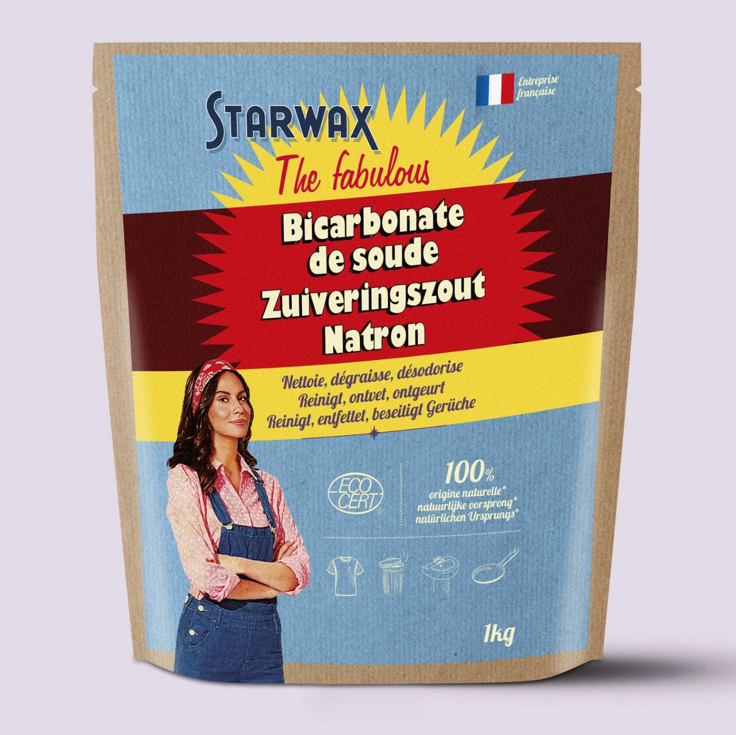 starwax-bicarbonate-de-soude-poudre-1-kg-sachet-naturel image 1