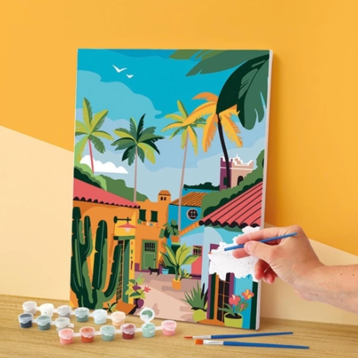 mes-courses-en-vrac-peinture-par-num-ros-30x40-cm-village-mexicain image 2