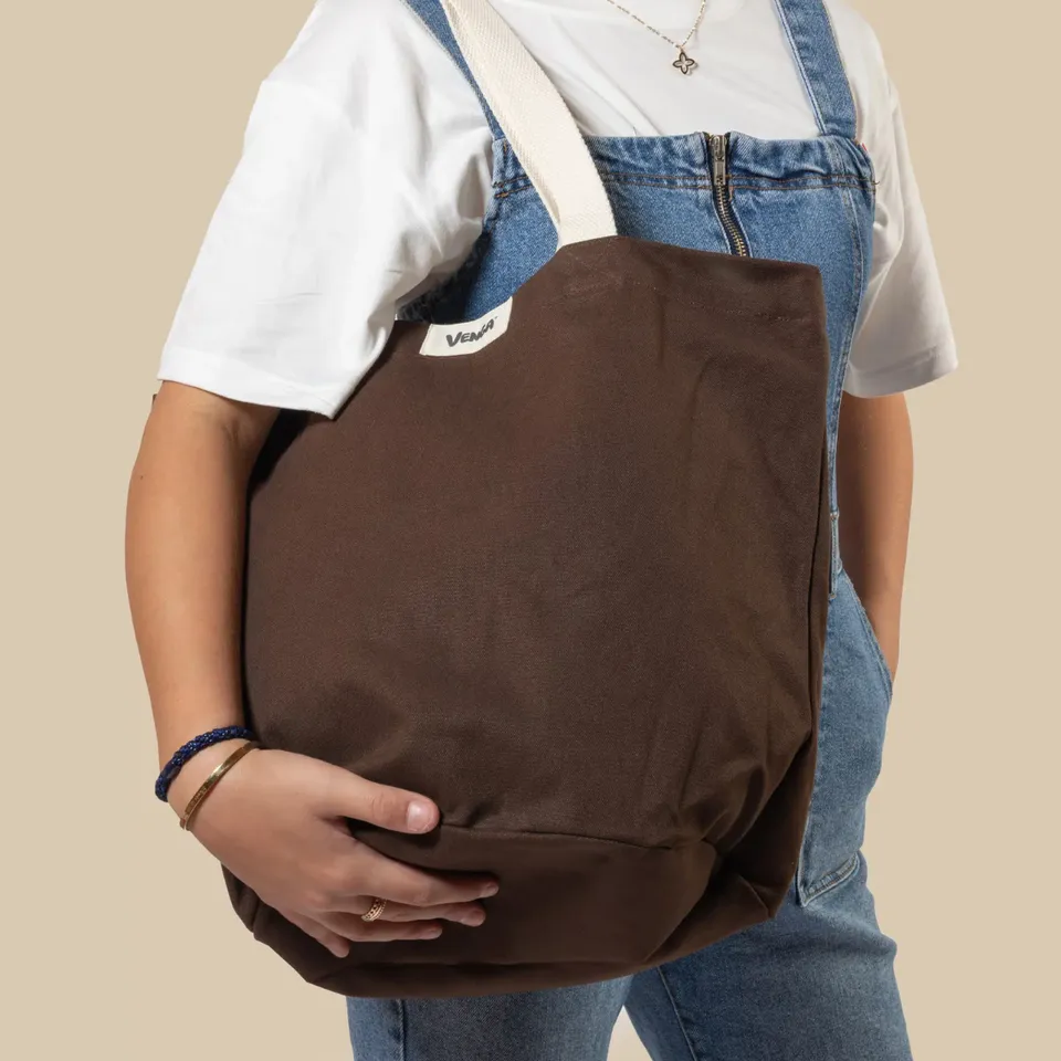 mes-courses-en-vrac-venga-sac-cabas-city-chocolat-35x30-cm-gots image 1