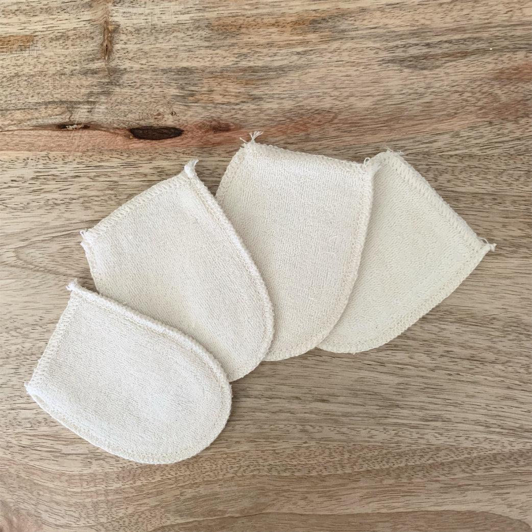 lot-4-mini-gants-d-maquillants-coton-bio-lavables image 1