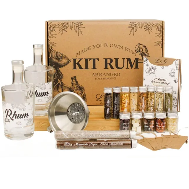 louise-et-gaston-kit-rhum-arrang-maison-2-bouteilles-recettes image 1