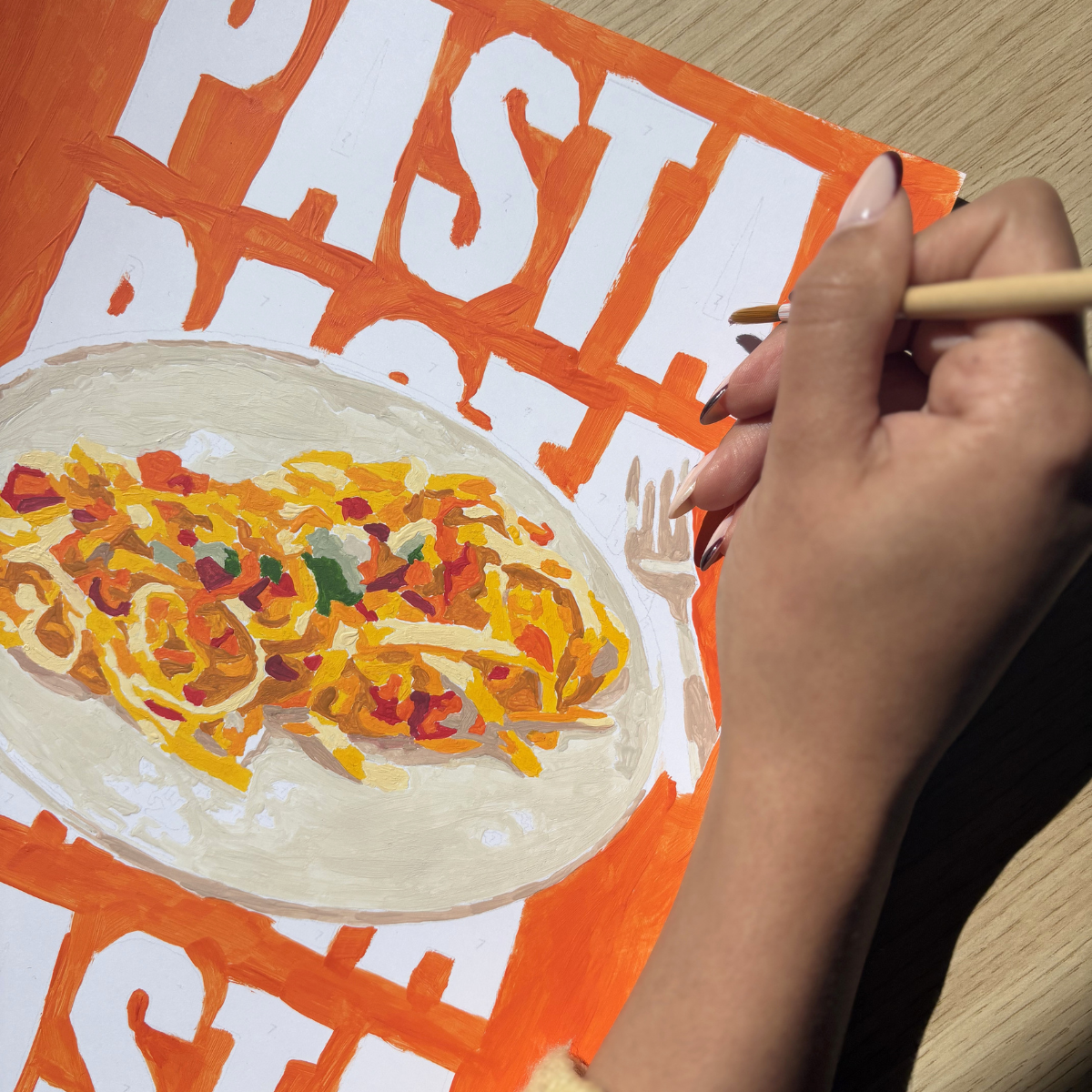 peinture-au-num-ro-pasta-kit-tableau-cuisine-a4-d-butant image 6
