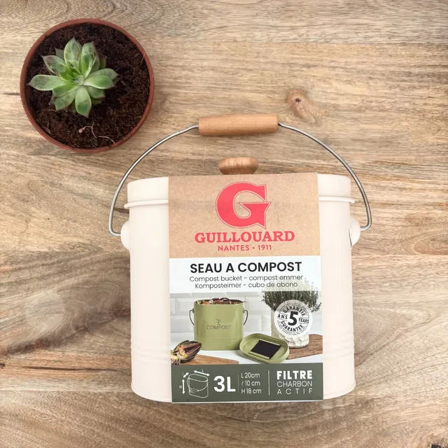 seau-compost-ovale-beige-m-tal-3-l-filtre-charbon image 1