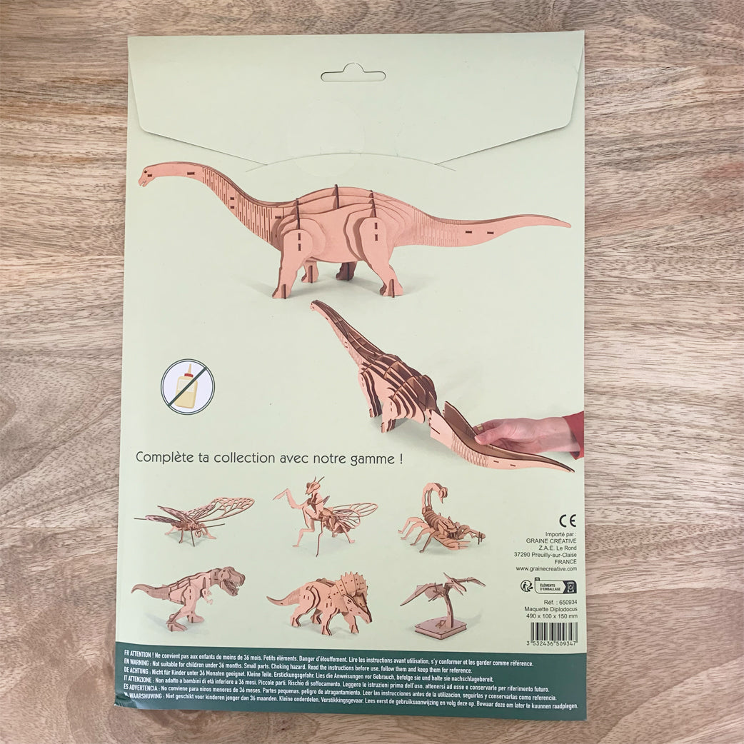 mes-courses-en-vrac-maquettes-maquette-3d-bois-diplodocus-38-pcs image 2