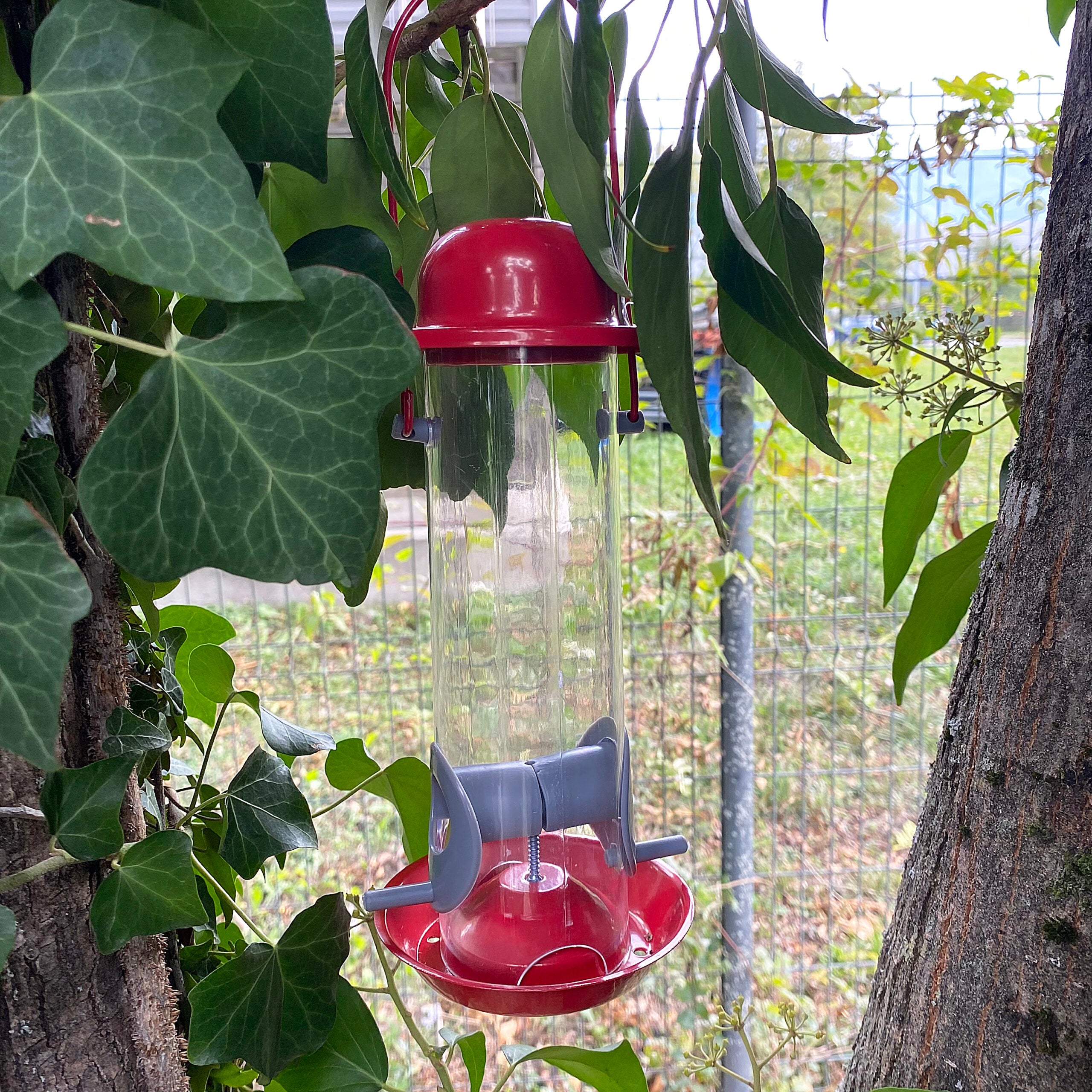 esschert-design-silo-graines-oiseaux-mangeoire-suspendue-coloris-al-atoire image 2
