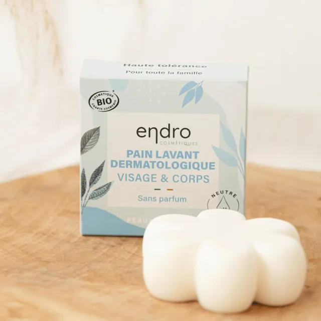 endro-pain-lavant-dermatologique-bio-savon-sans-parfum-peau-sensible image 1