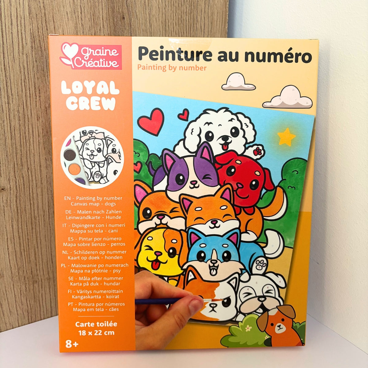 graine-cr-ative-peinture-num-ro-enfant-chiots-tableau image 1