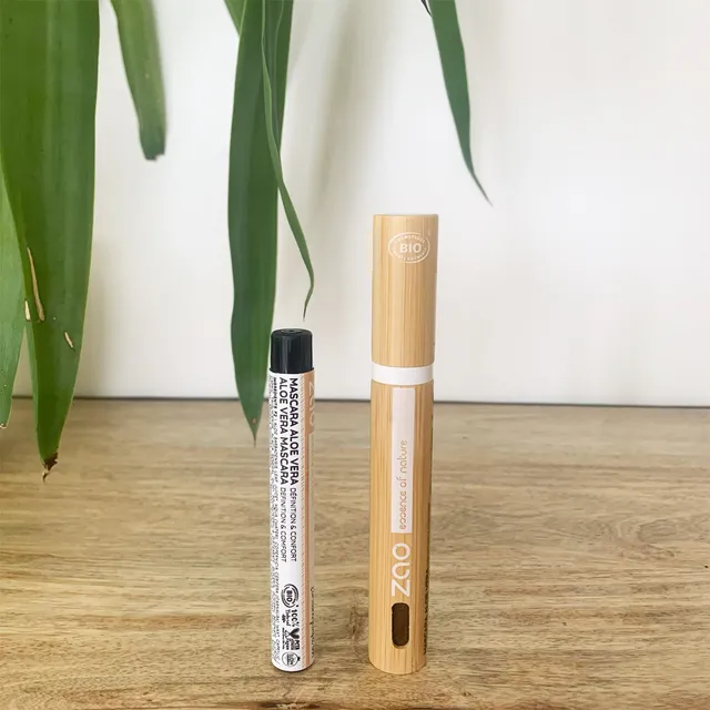 zao-mascara-rechargeable-091-brun-fonc-7-ml-aloe-vera image 1