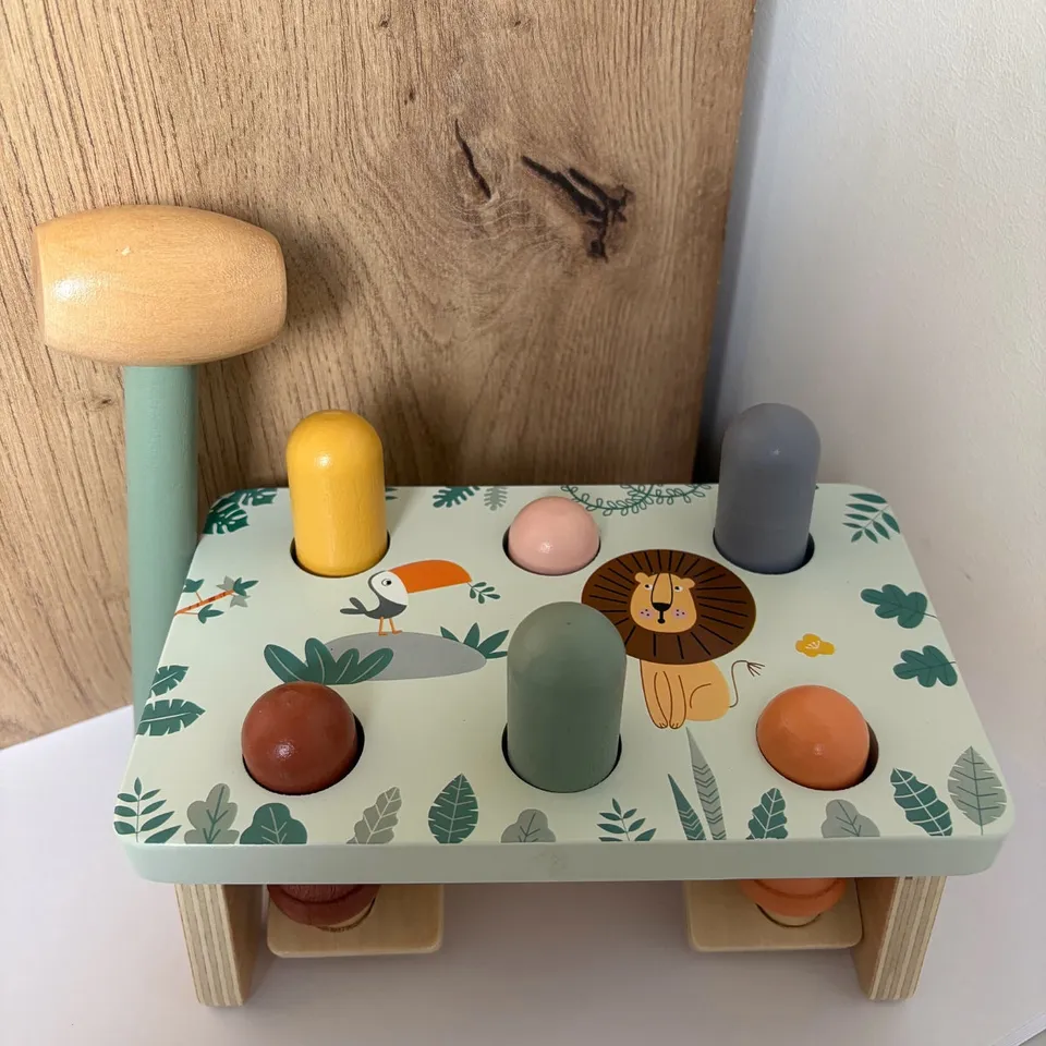 mes-courses-en-vrac-jeux-banc-marteler-safari-bois-enfant image 1