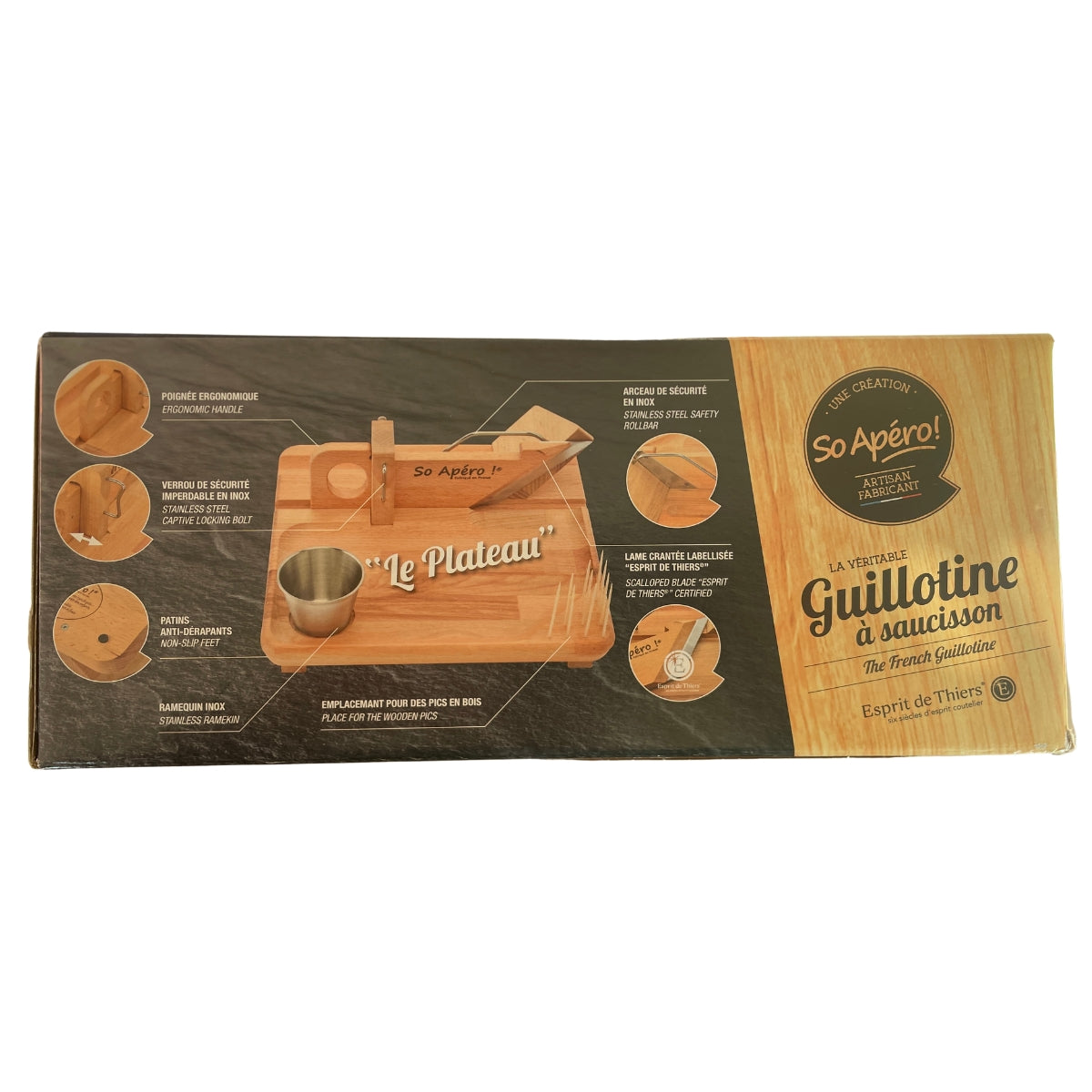 so-ap-ro-le-plateau-guillotine-saucisson-avec-pot-cure-dents image 5