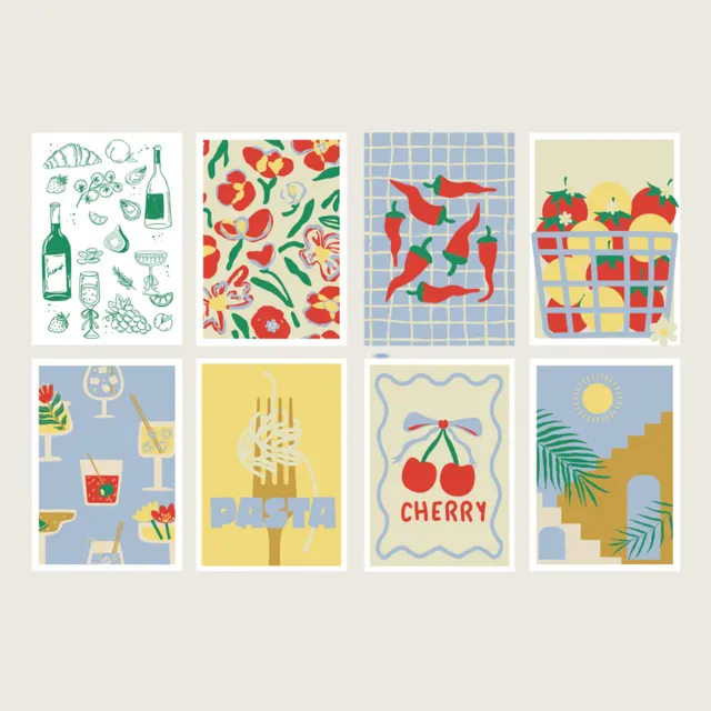 mes-courses-en-vrac-peinture-num-ro-dolce-vita-8-cartes image 1