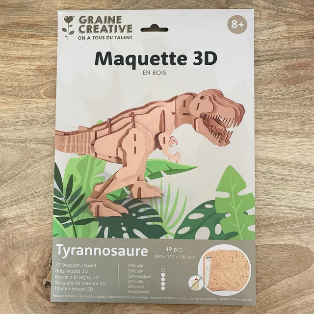 mes-courses-en-vrac-maquette-3d-bois-tyrannosaure-49-pi-ces image 1