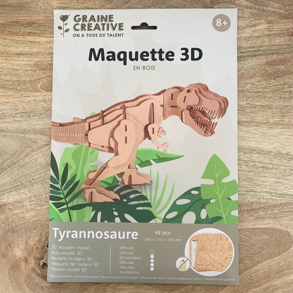 mes-courses-en-vrac-maquette-3d-bois-tyrannosaure-49-pi-ces image 1